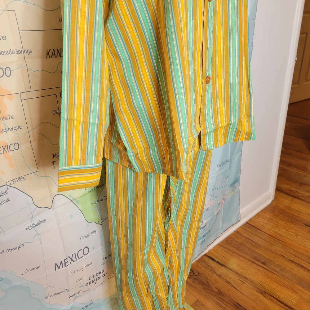 Vintage NWOT Sears Perma Prest Mens Stripped Pajamas Size XL - Picture 6 of 16